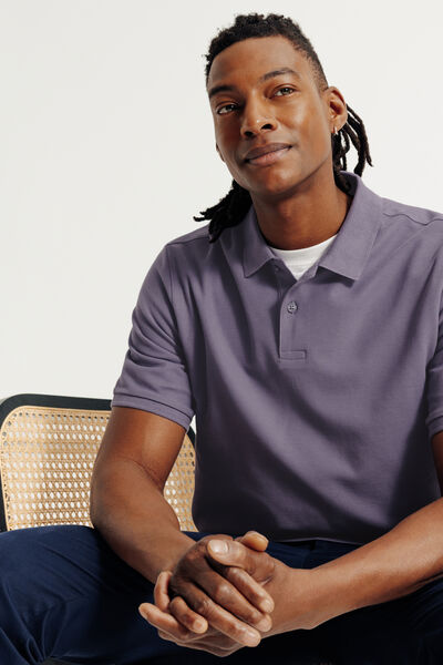 Polo manches courtes piqu&eacute; uni