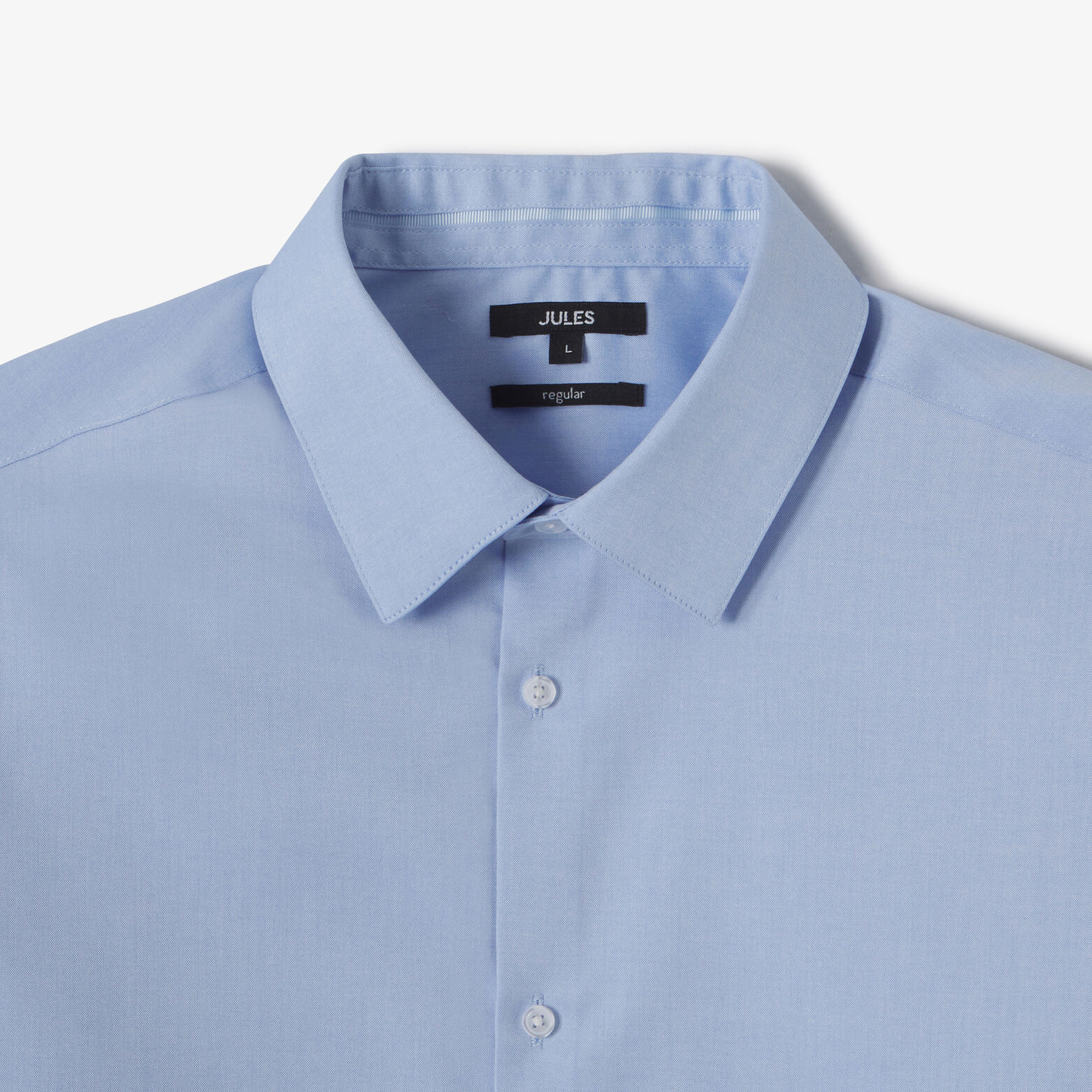 Strijkvrij regular fit hemd in katoen