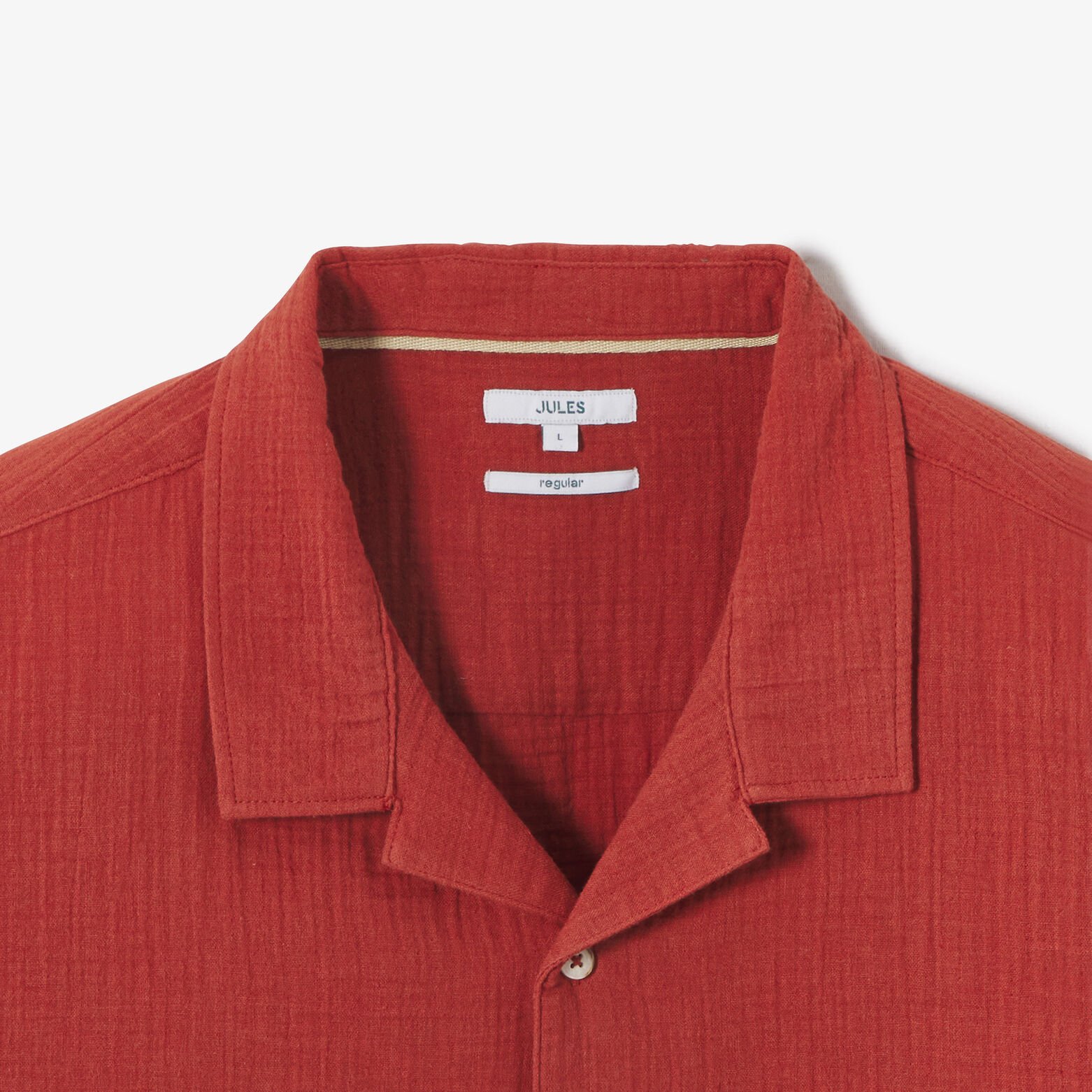 Chemisette en gaze de coton col requin