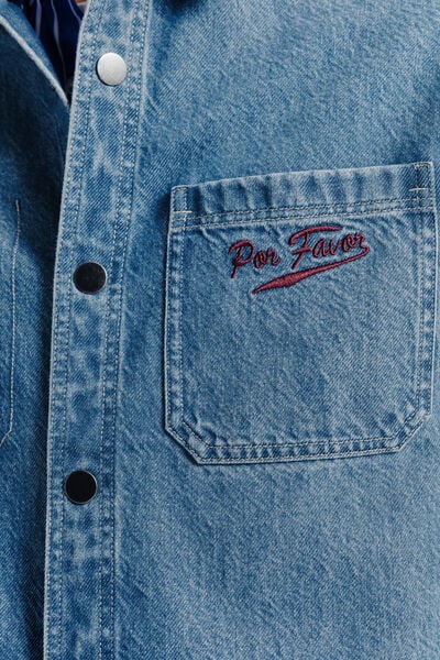 Surchemise en coton imprim&eacute;e