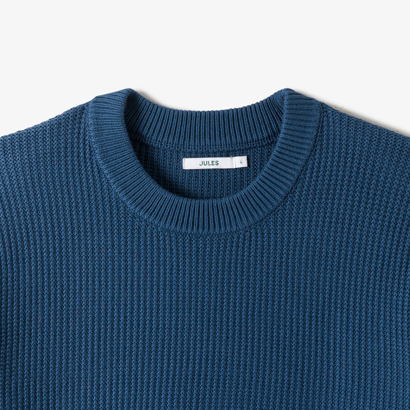 Pull col rond jeux de points fantaisie