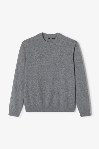 Pull col rond m&eacute;rinos cachemire
