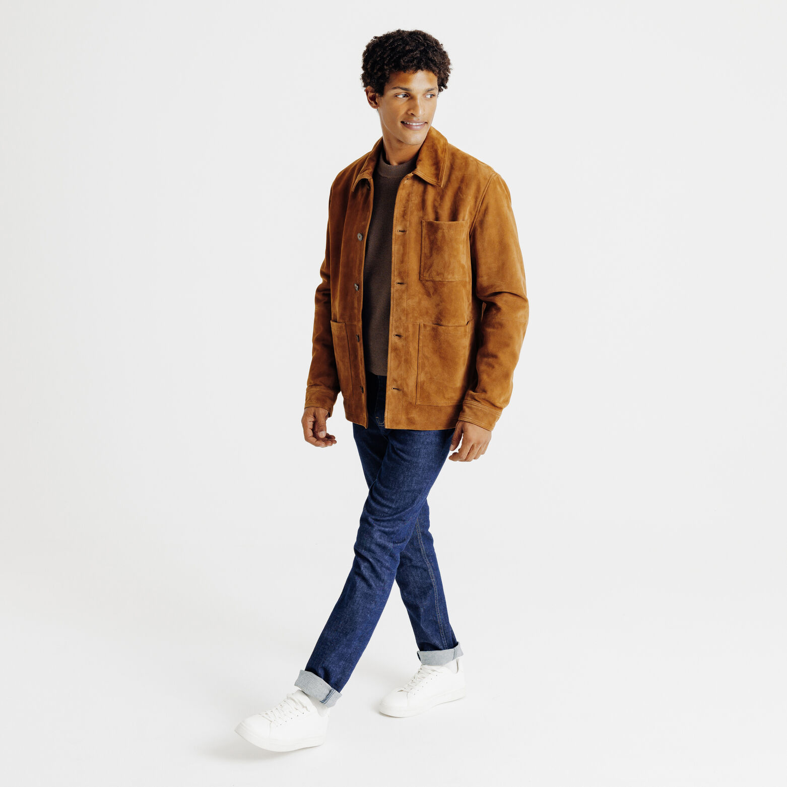 Pull col rond jeux de points fantaisie