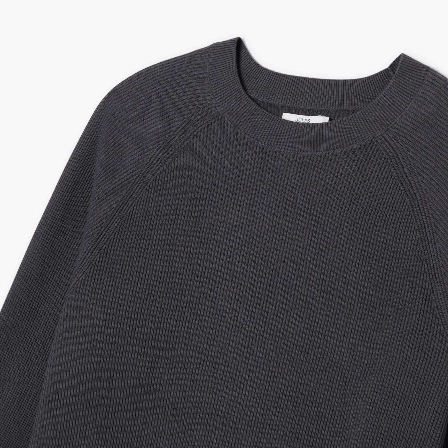 Trui met ronde hals in ribstof