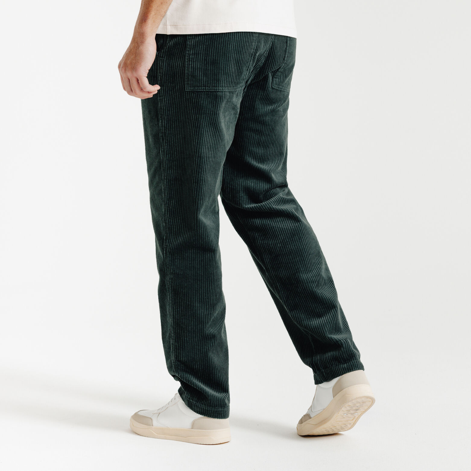 Pantalon en velours taille &eacute;lastiqu&eacute;e