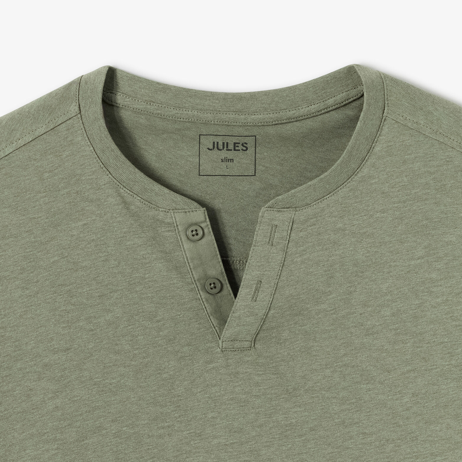 T-shirt met knooplijst en lange mouwen