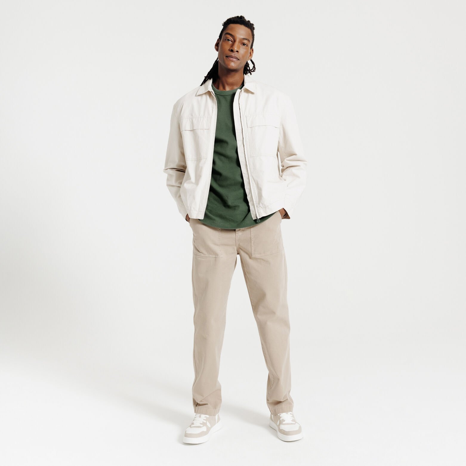 T-shirt in wafelstof