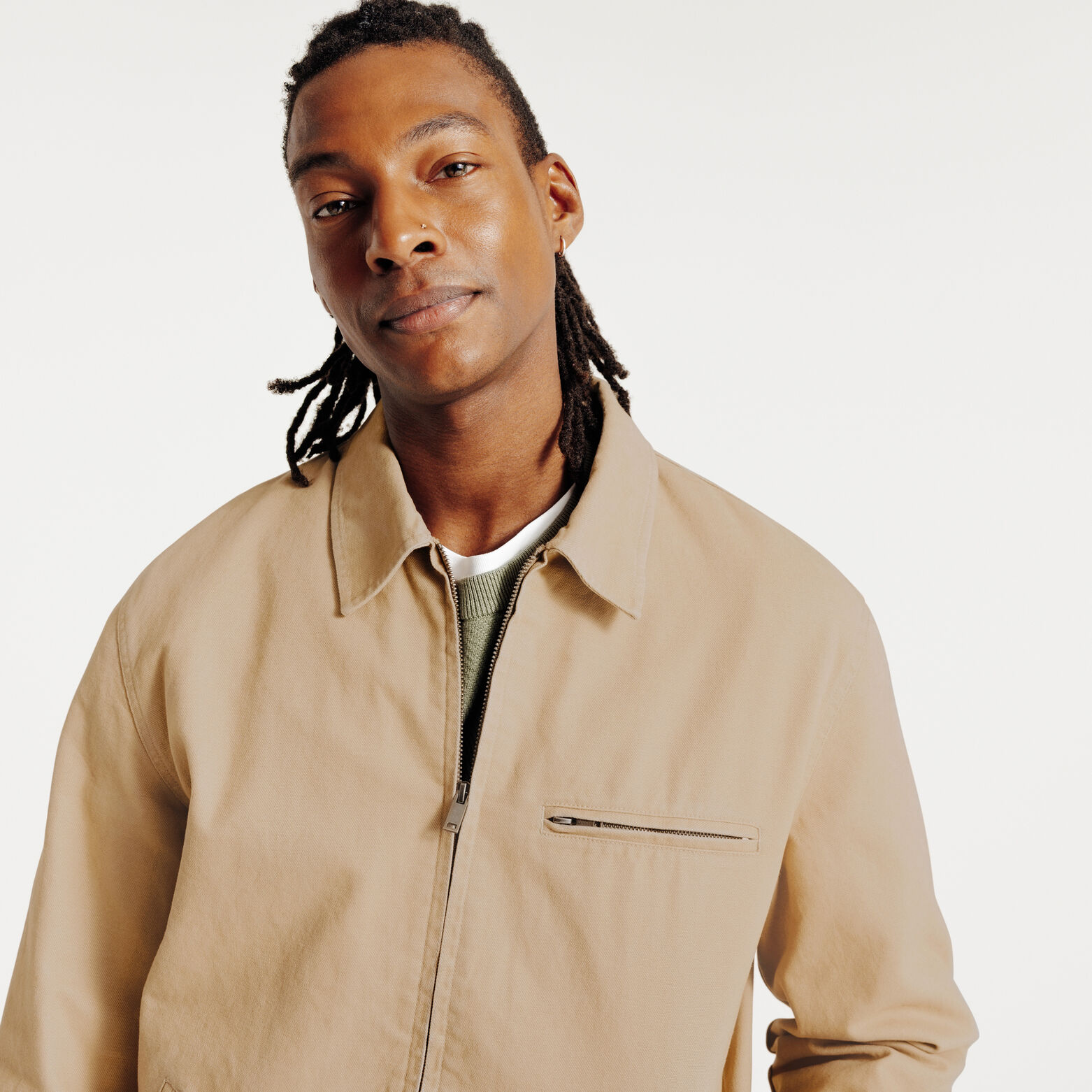 Jack voor tussenseizoen met hemdskraag