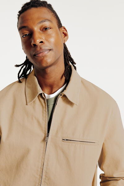 Jack voor tussenseizoen met hemdskraag