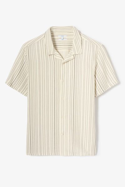 Chemisette en gaze de coton ray&eacute;e