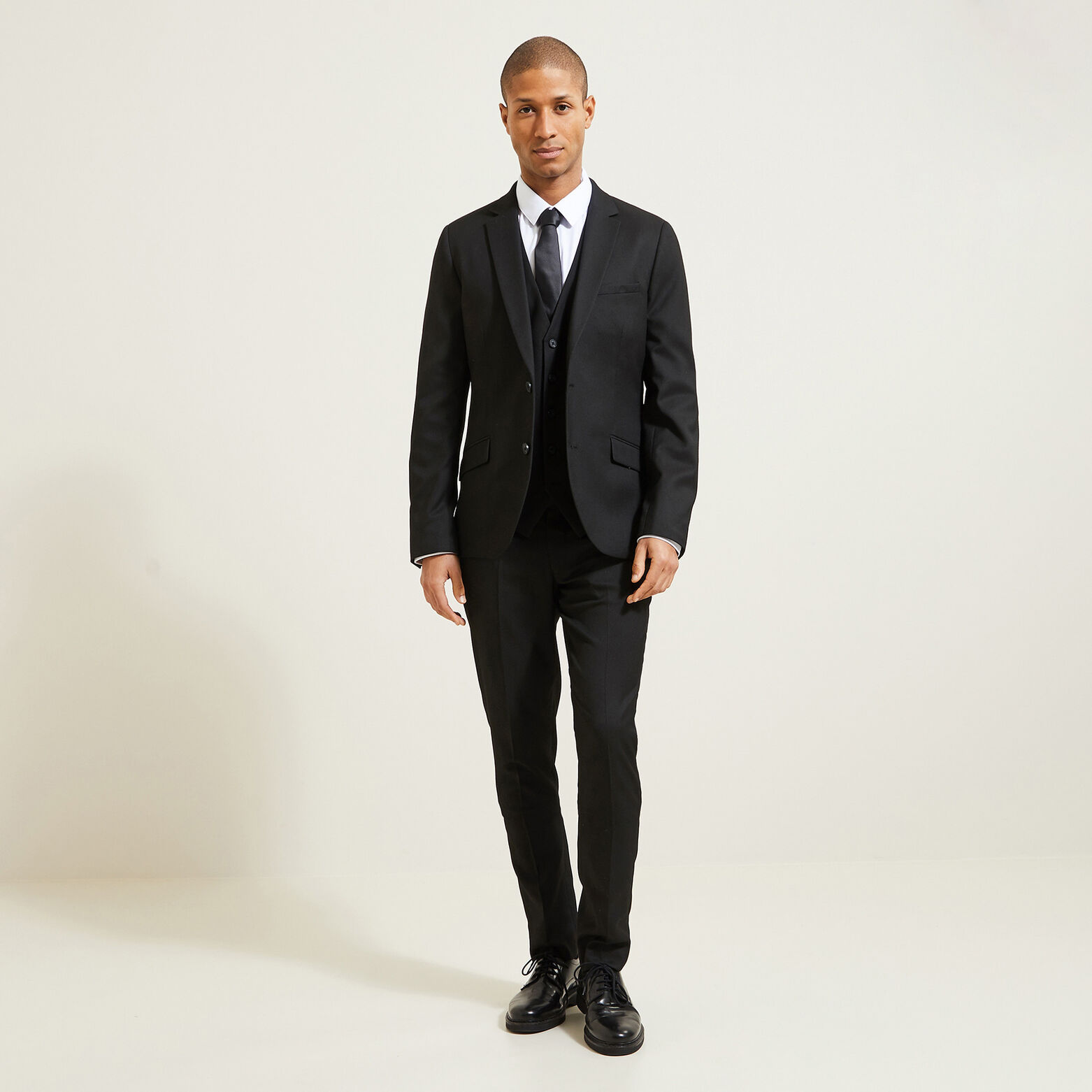 Slim effen kostuumgilet