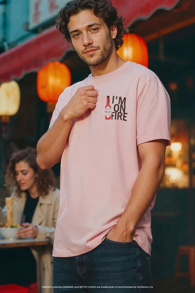 Tee shirt imprim&eacute; poitrine licence Tabasco