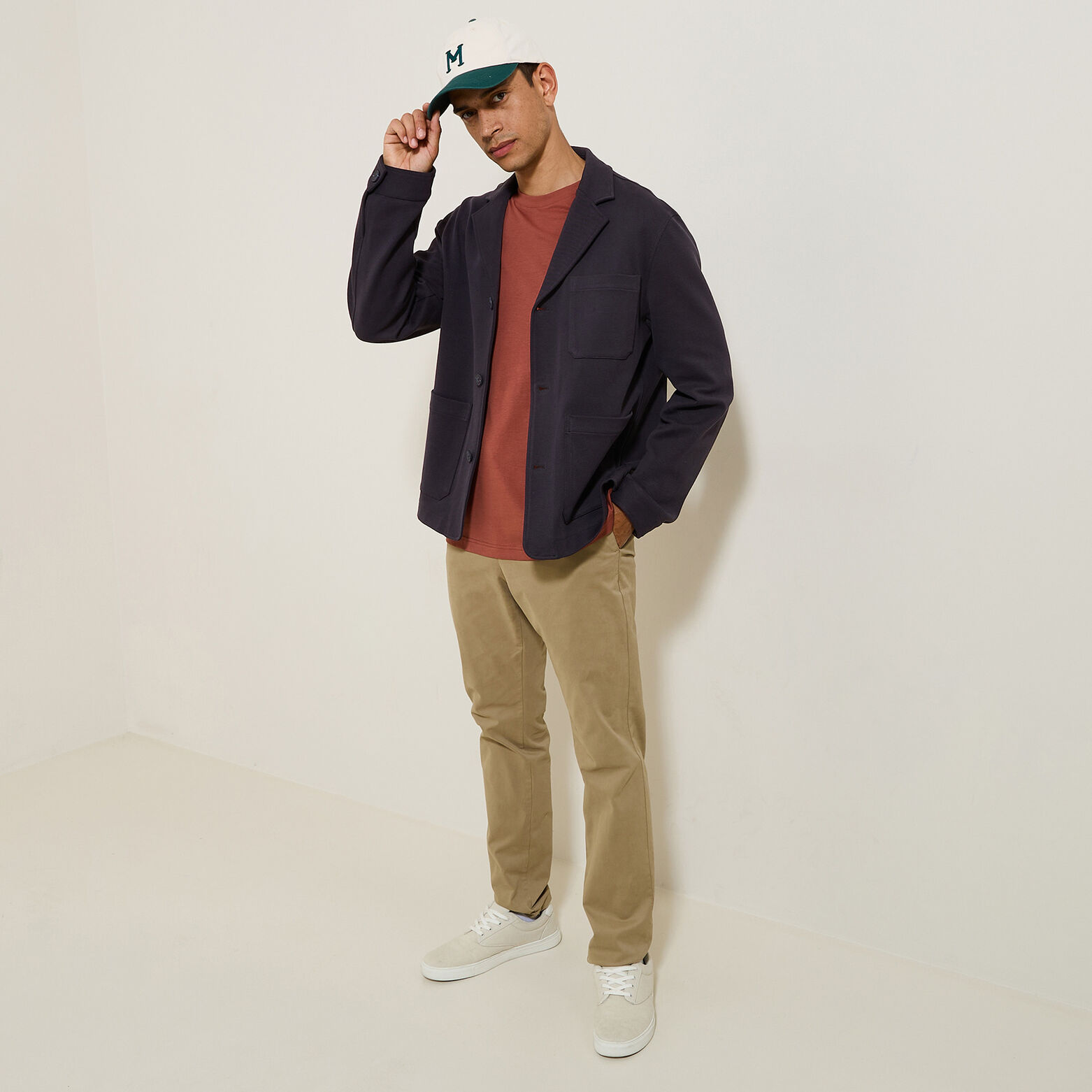 Veste mi-saison en maille boxy