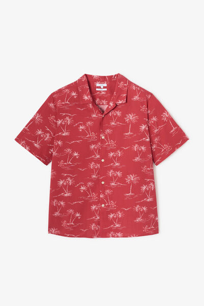 Chemisette regular imprim&eacute; coton