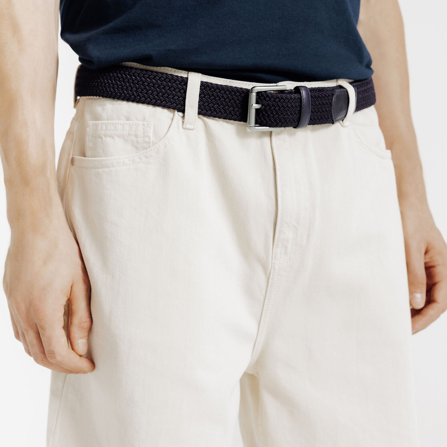 Elastische riem met rolgesp