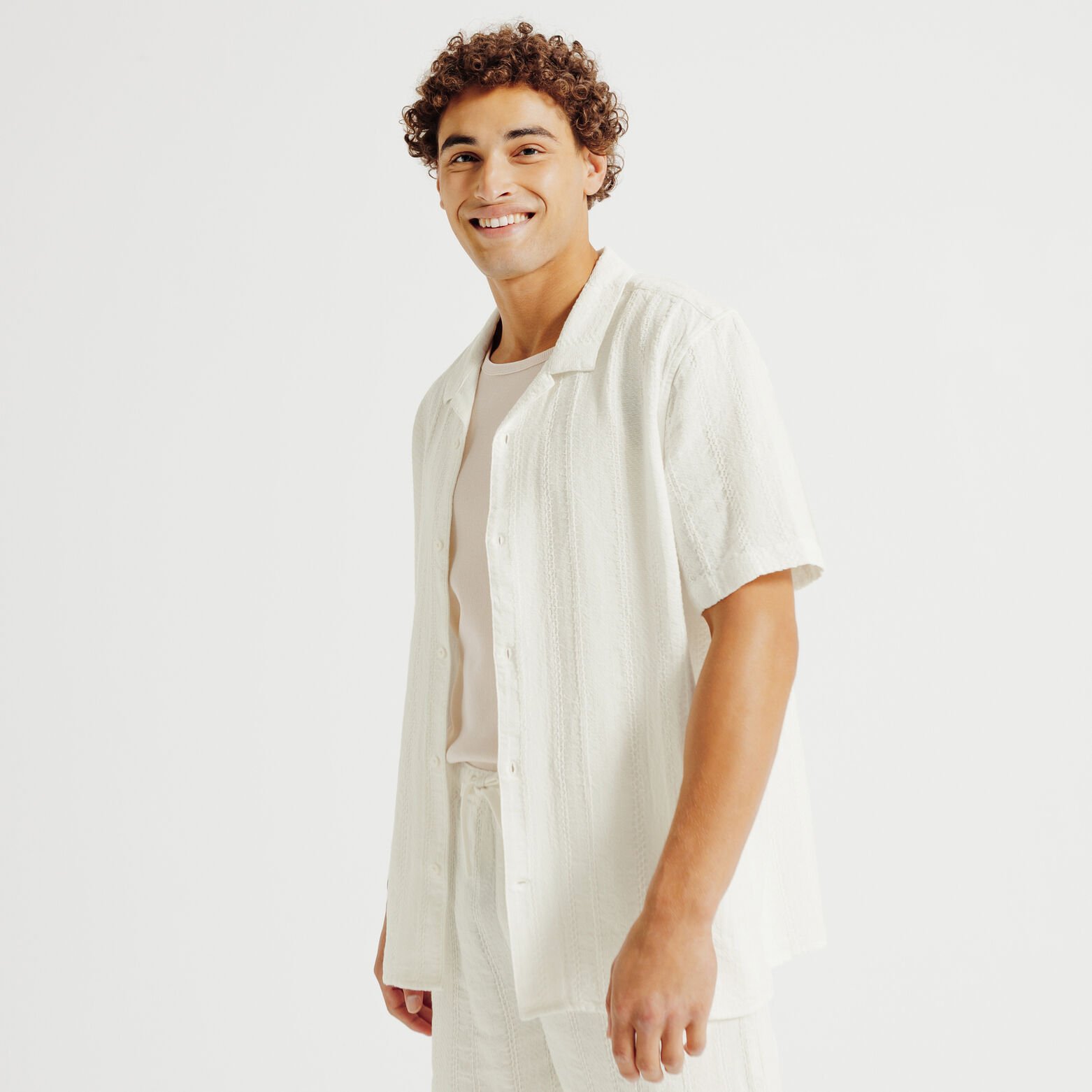 Chemisette en coton jacquard