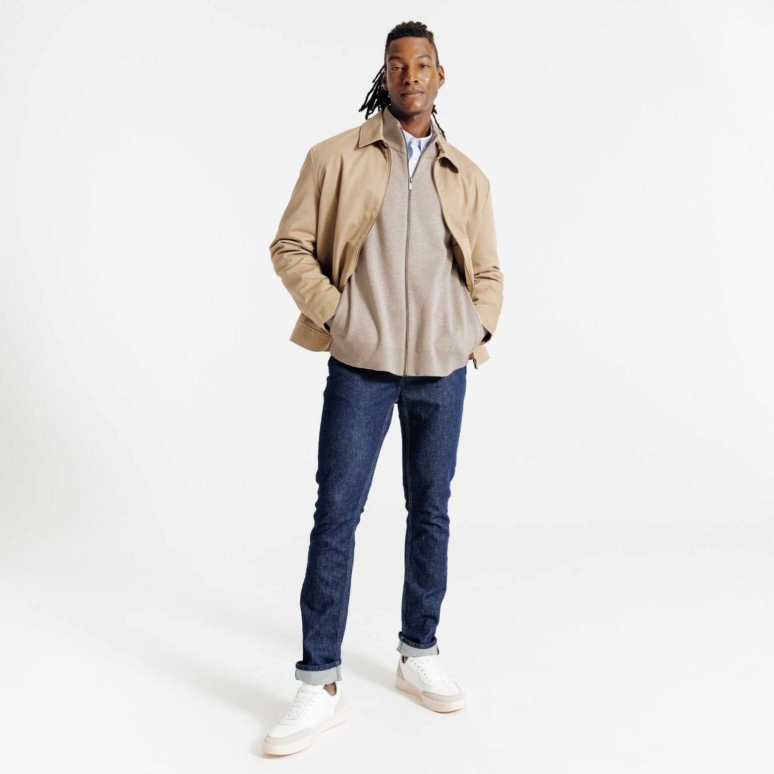 Gilet zipp&eacute; col montant