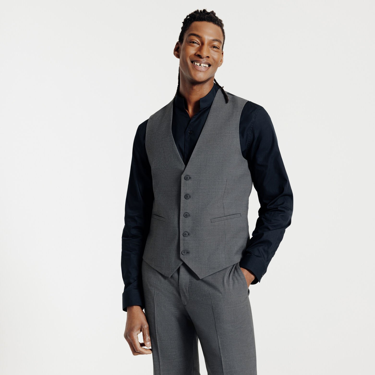 Gilet de costume slim bi-strech