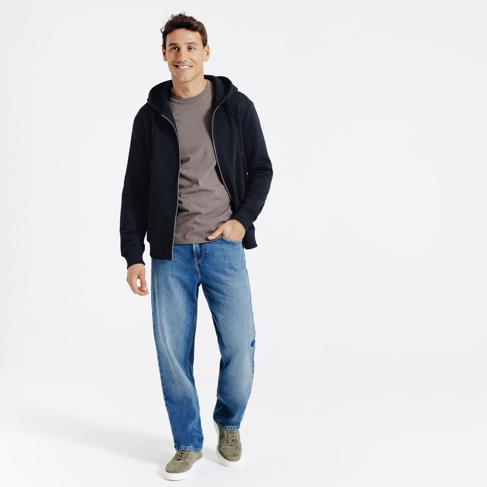 Sweat &agrave; capuche zipp&eacute;