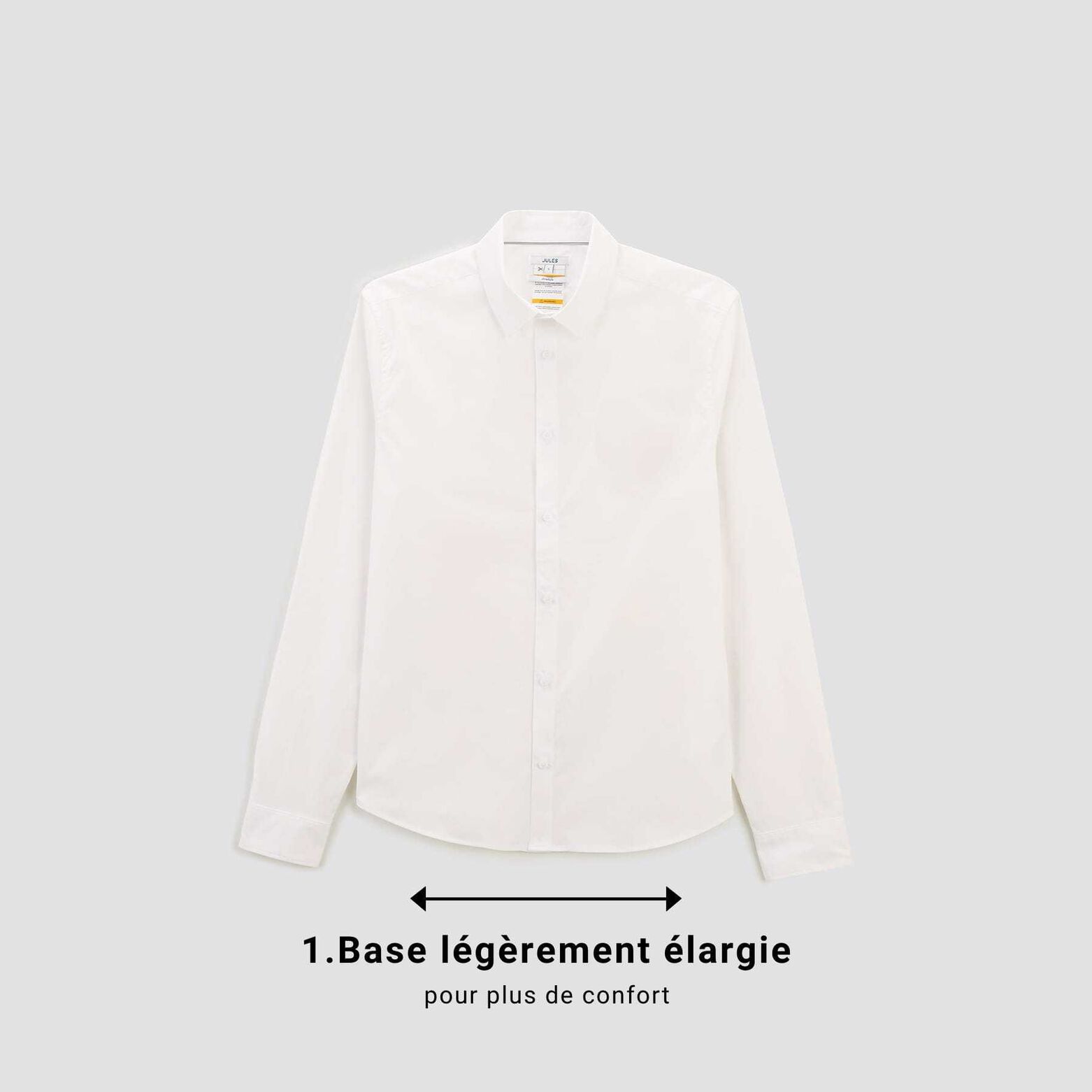 Chemise regular pour personne &agrave; mobilit&eacute; r&eacute;duite