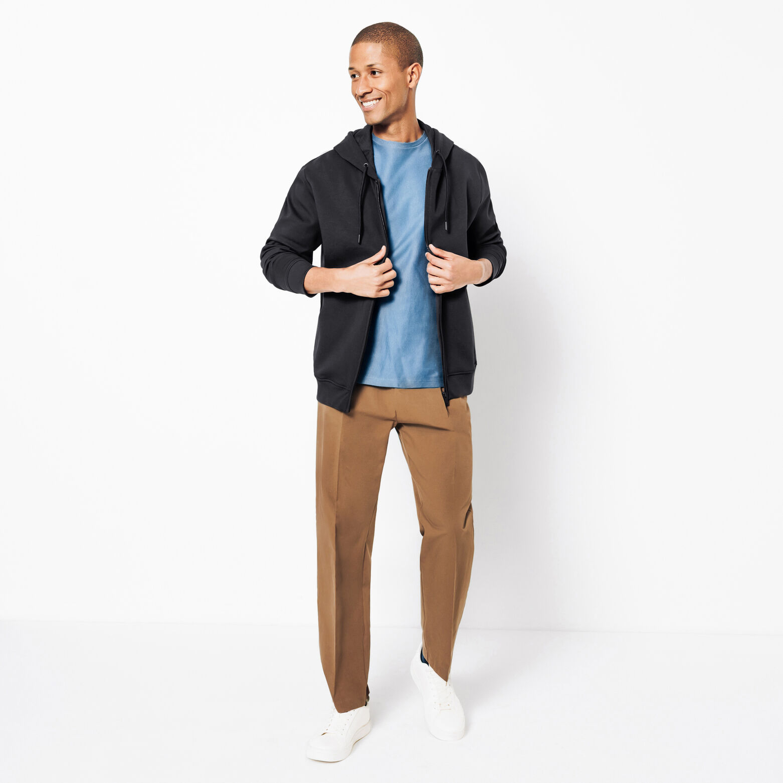 Sweat &agrave; capuche zipp&eacute; "Performance by JULES"