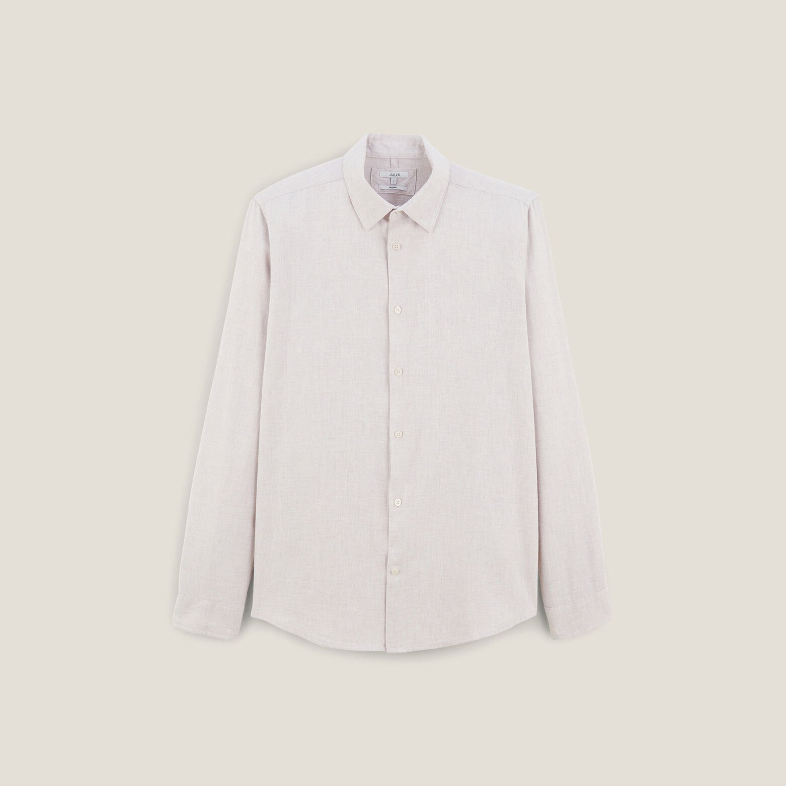 Chemise en coton flanelle col classique