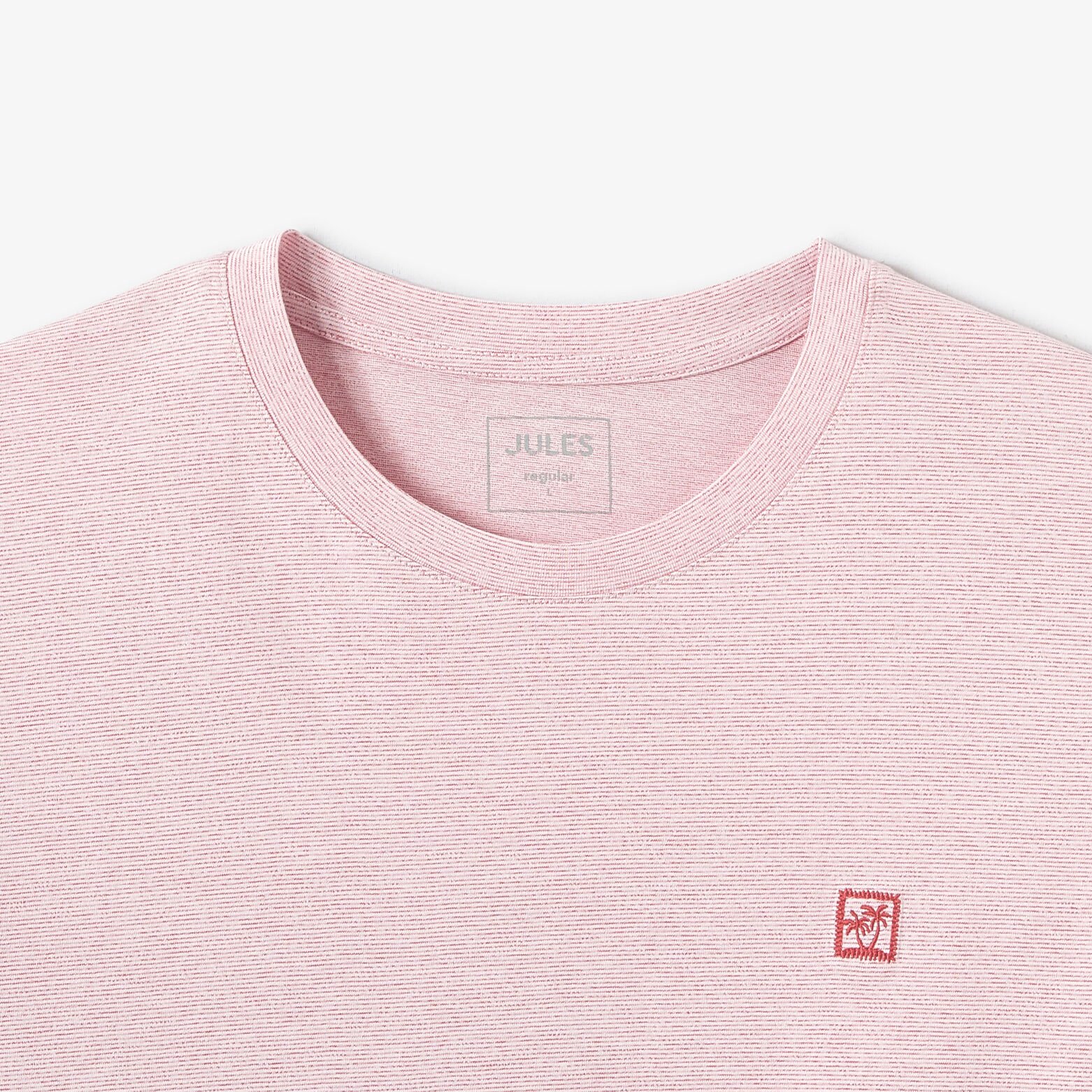 Tee shirt effet microray&eacute; broderie poitrine