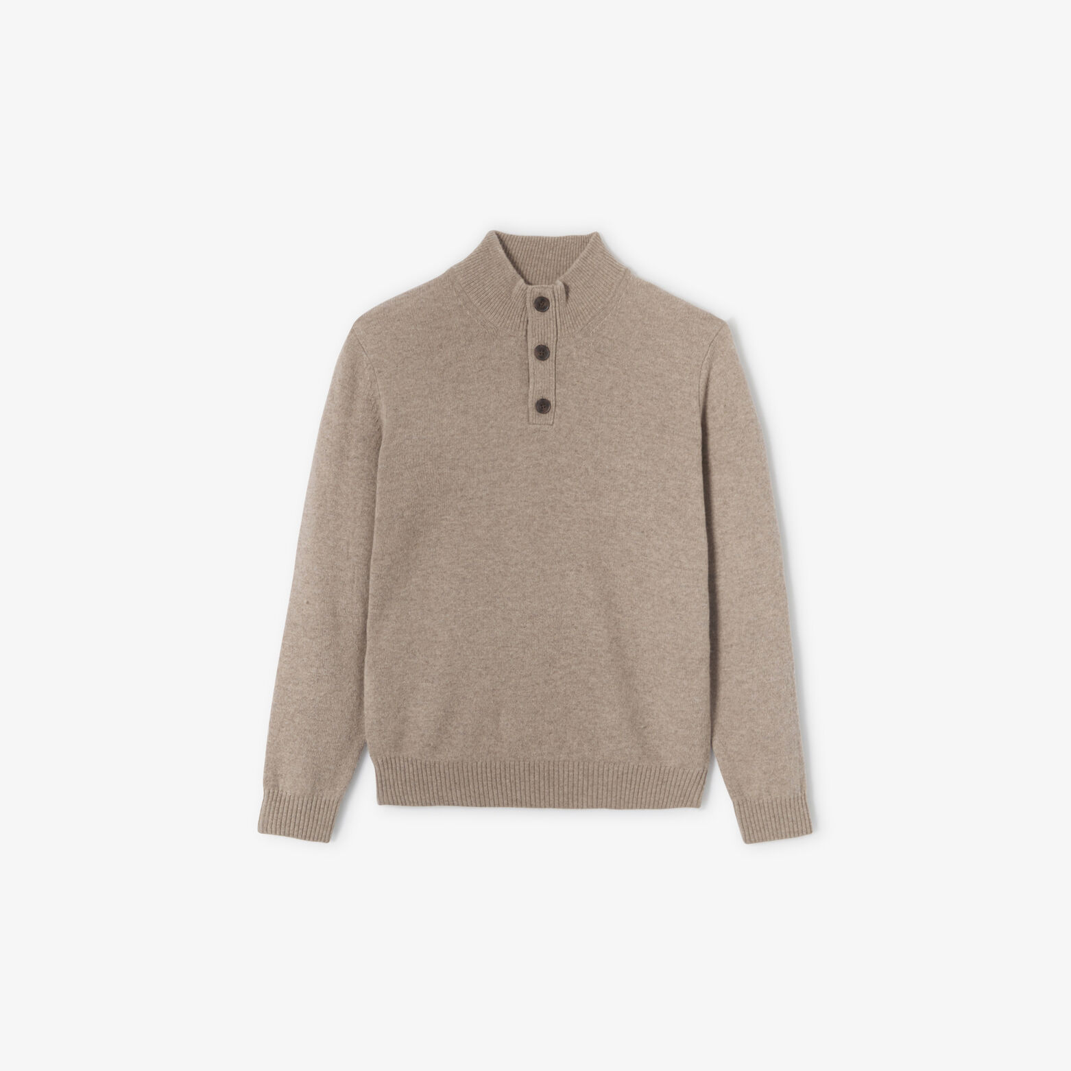 Pull col montant boutonn&eacute; lambswool