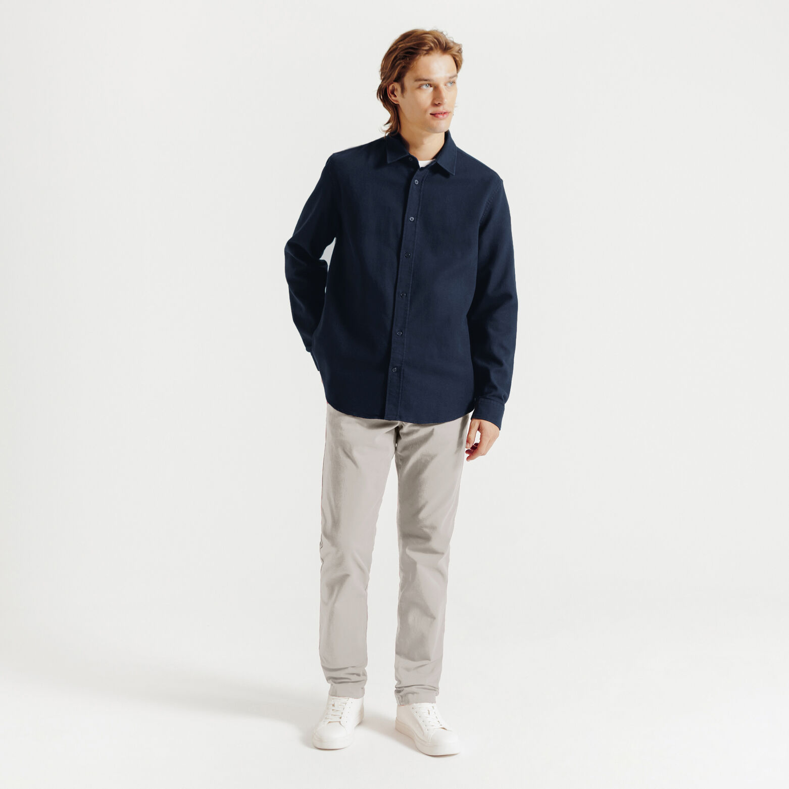 Chemise en coton gaufr&eacute;e