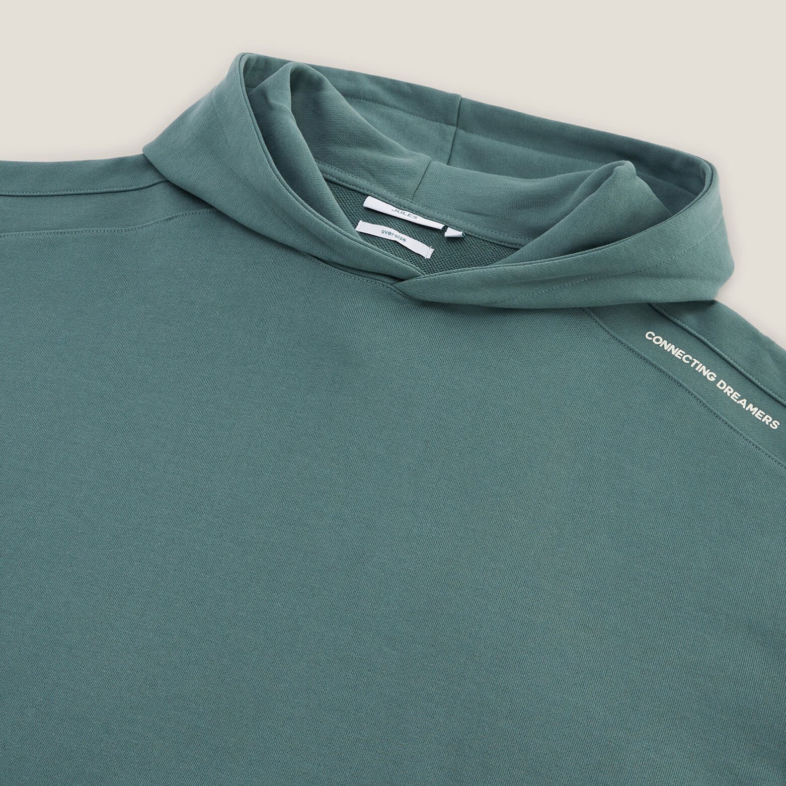 Sweat &agrave; capuche oversize imprim&eacute; capuche et dos