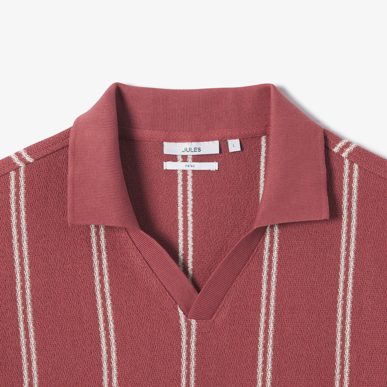 Polo manches courtes ray&eacute; col resort