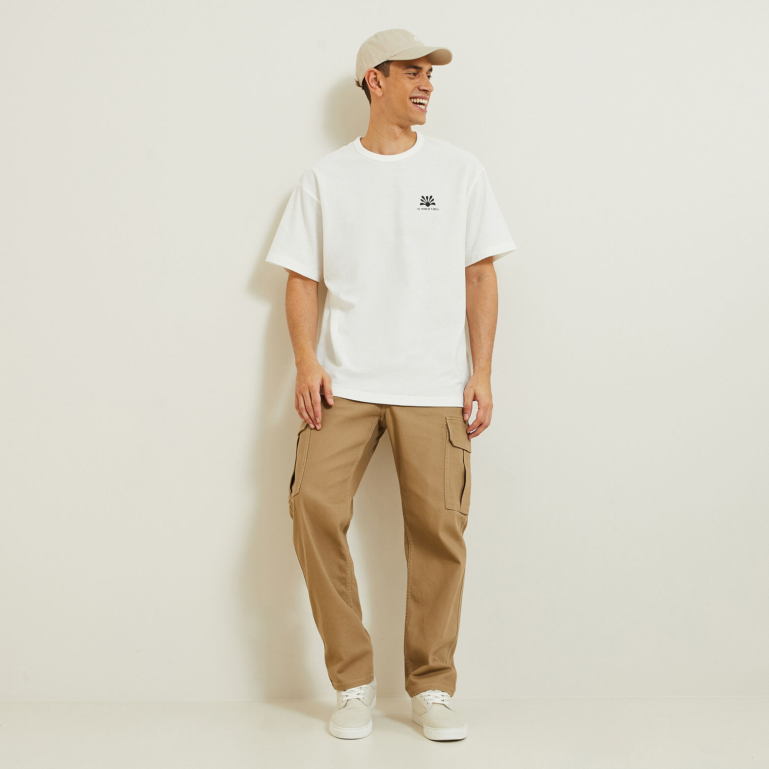 Tee shirt imprim&eacute; devant et dos relax