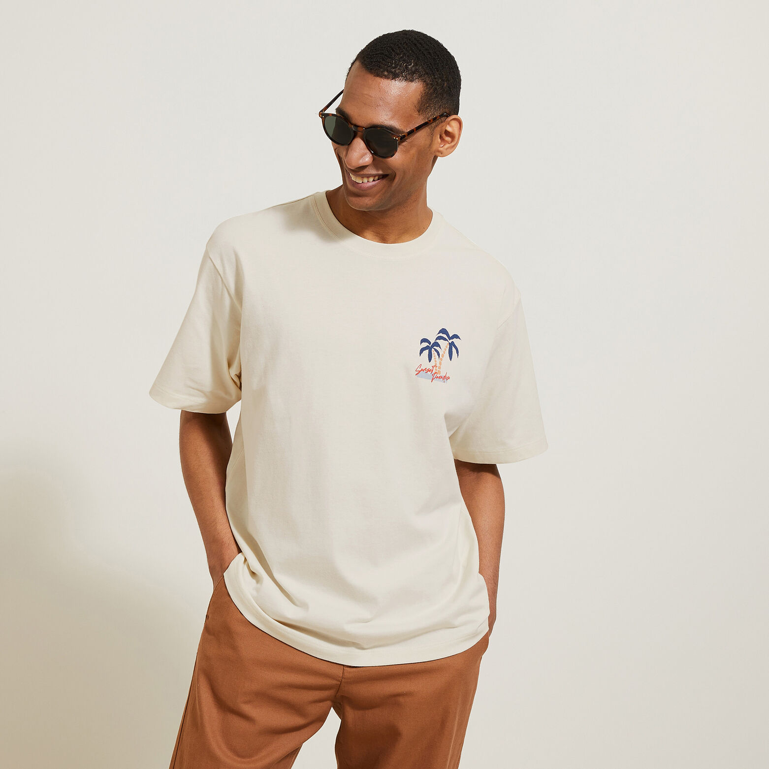 Tee shirt col rond imprim&eacute;