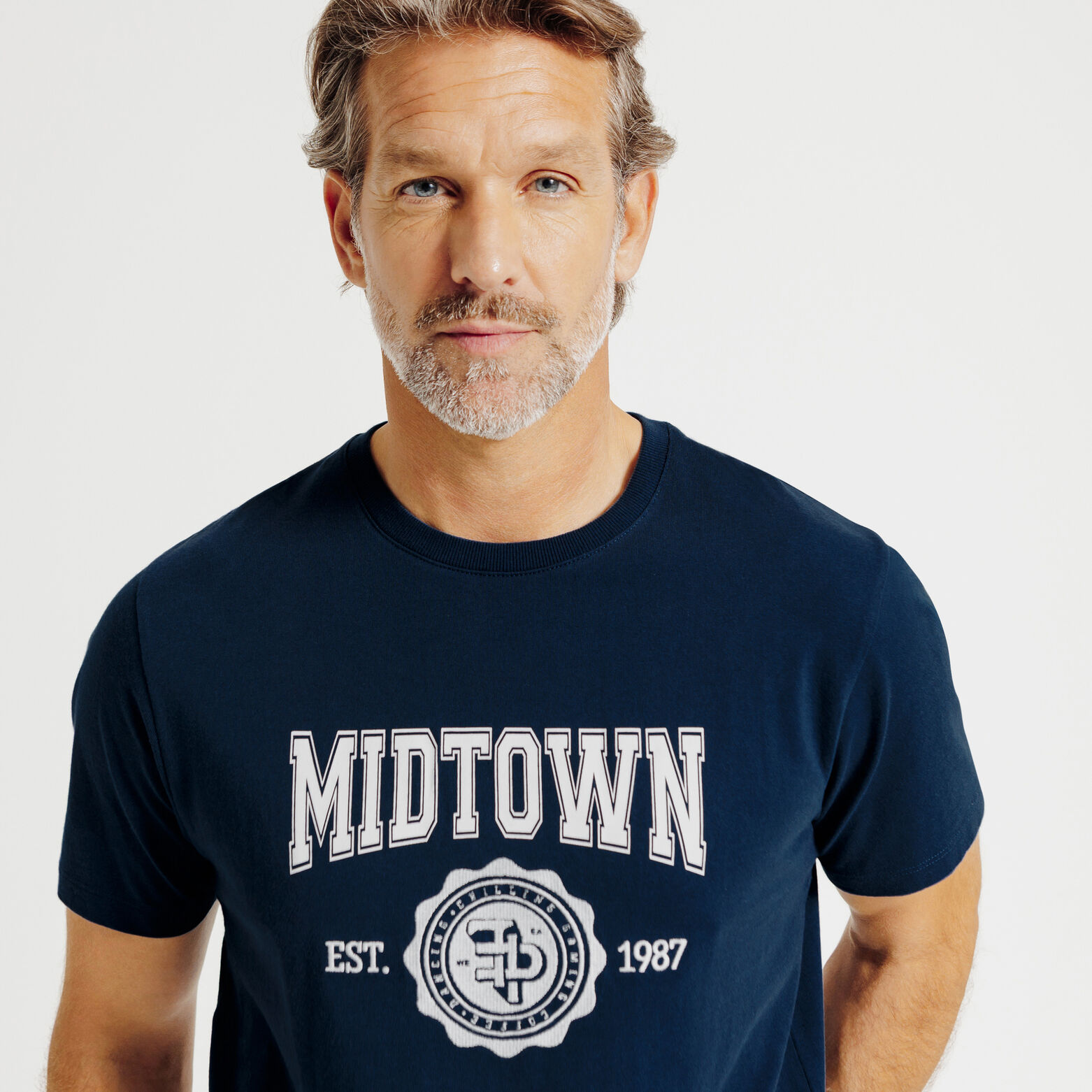 Tee shirt en coton broderie devant