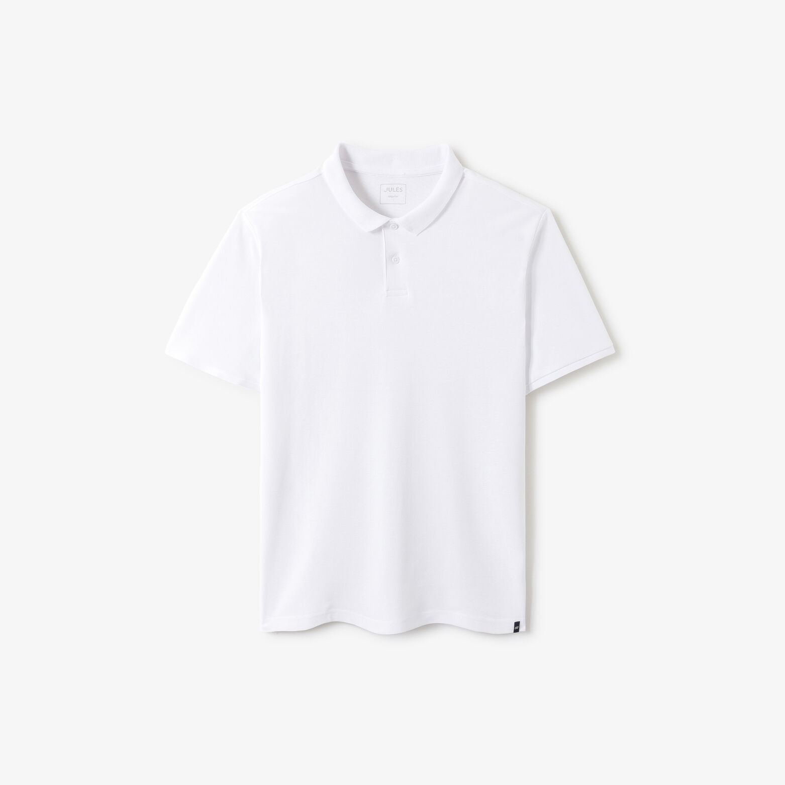 Effen polo in piqu&eacute;katoen met korte mouwen