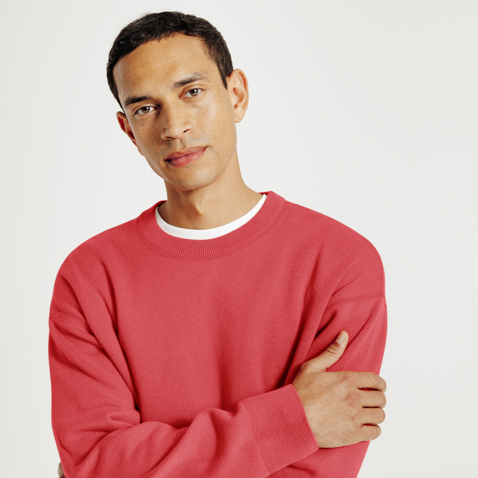 Pull col rond relax tricotage jacquard