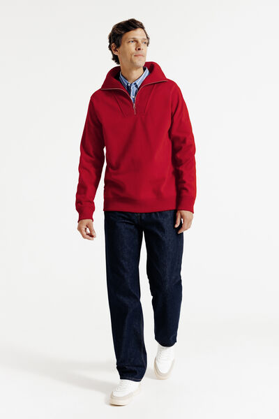 Sweat col camionneur zipp&eacute;