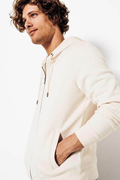 Sweater met kap en rits