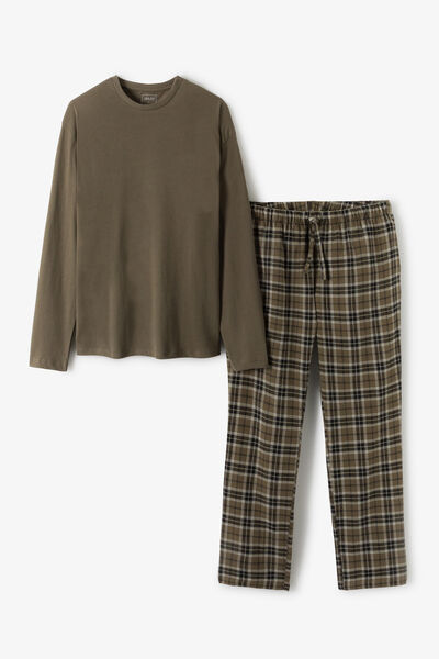Ensemble pyjama en flanelle &agrave; carreaux