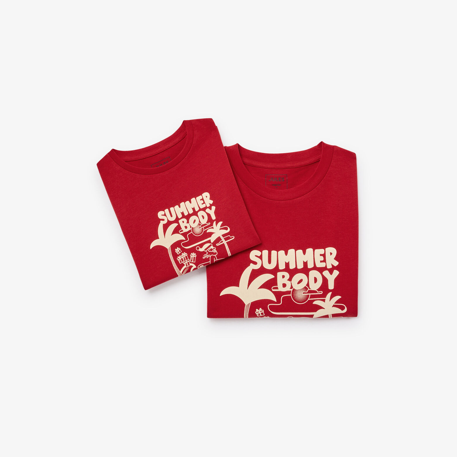 Het pakket kerst-T-shirt - Rood