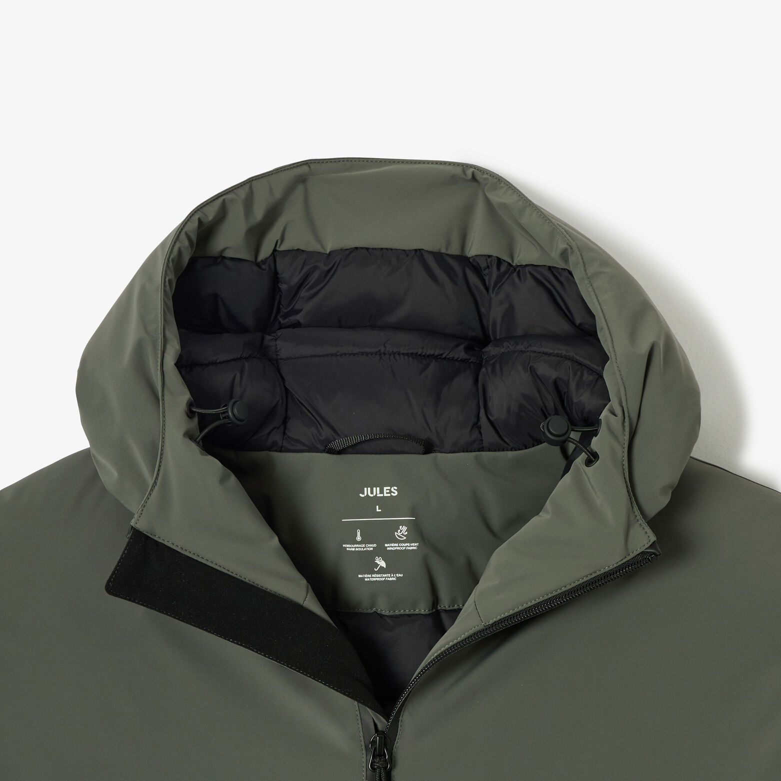 Lange parka met kap