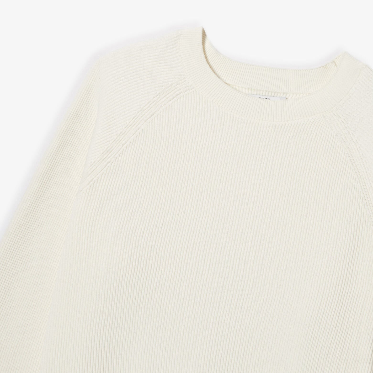 Trui met ronde hals in ribstof