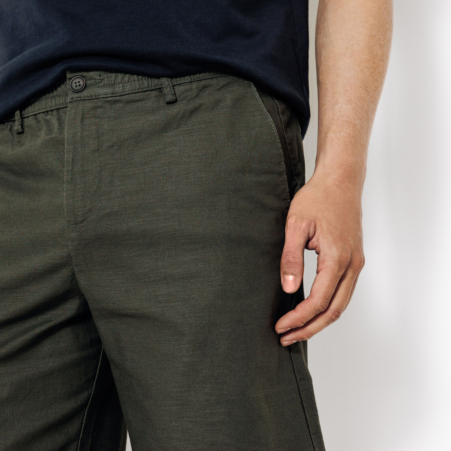 Bermuda en coton lin