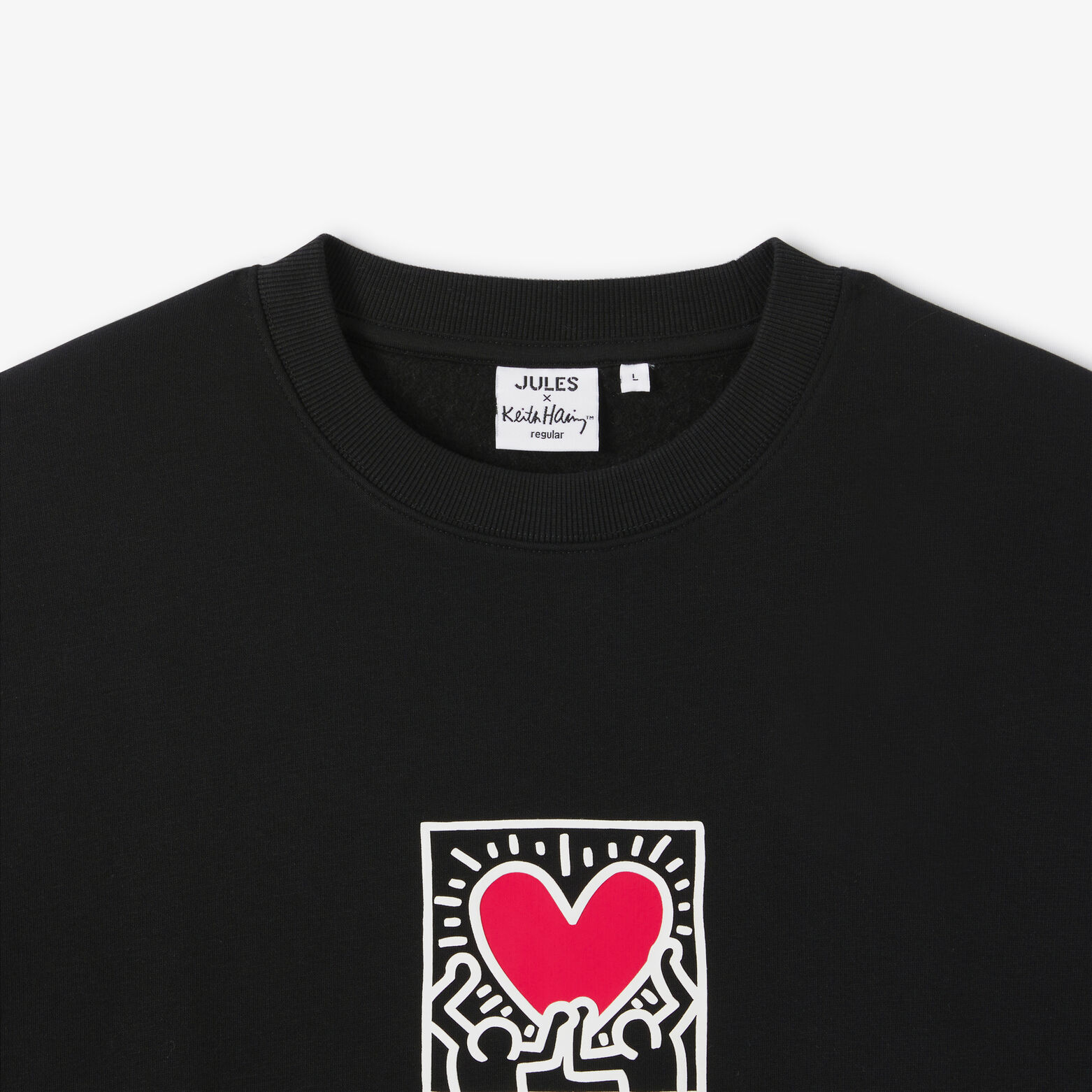 Sweat col rond imprim&eacute; licence Keith Haring