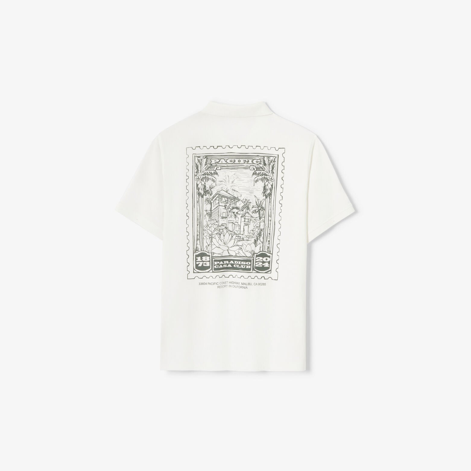 Polo manches courtes imprim&eacute; devant dos