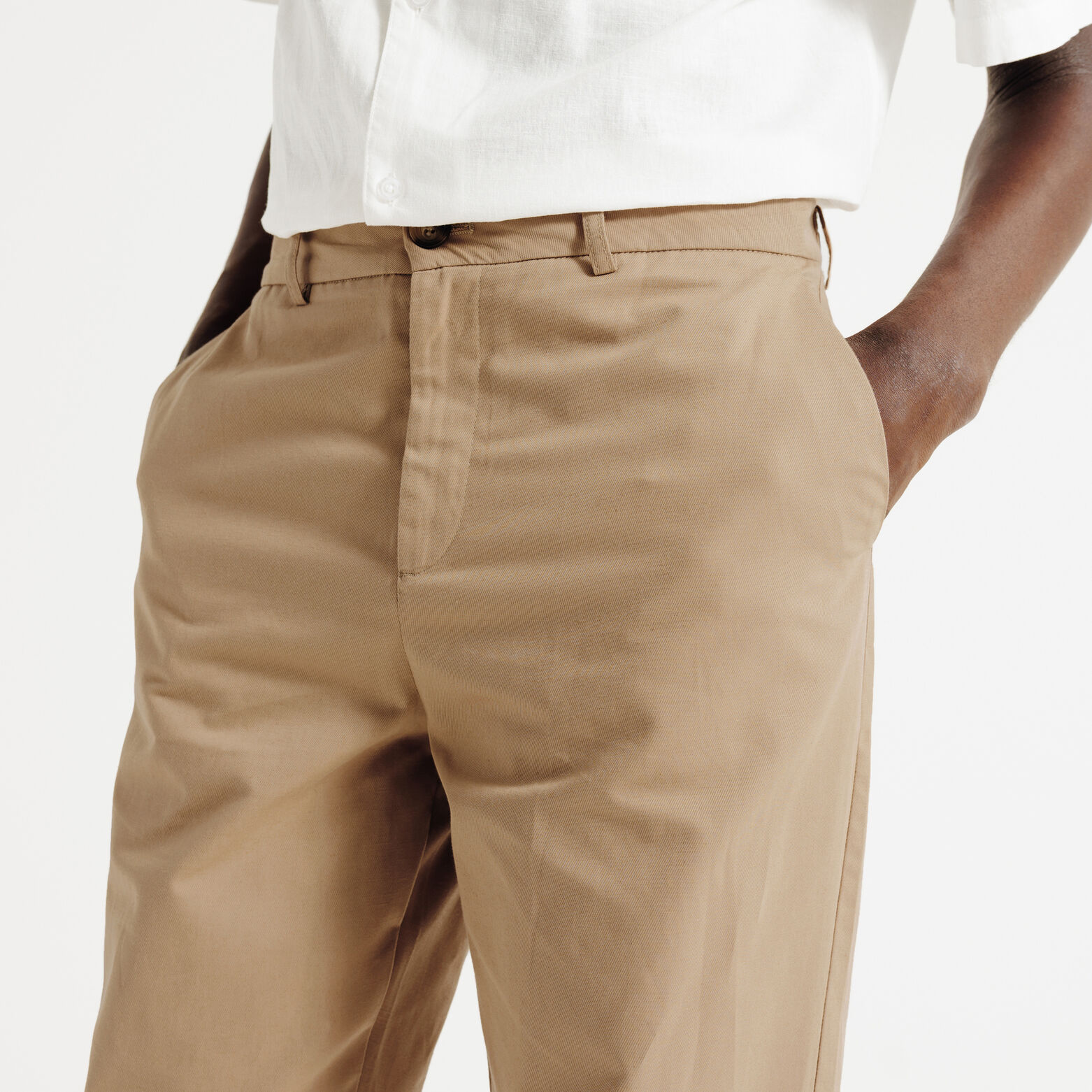 Pantalon chino tapered 7/8&egrave;me
