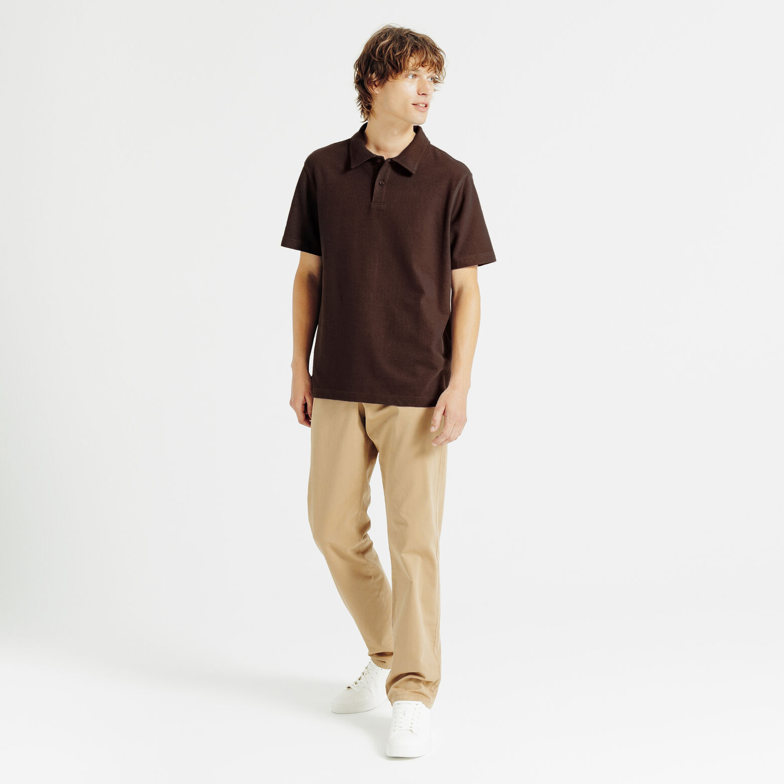 Polo manches courtes textur&eacute;