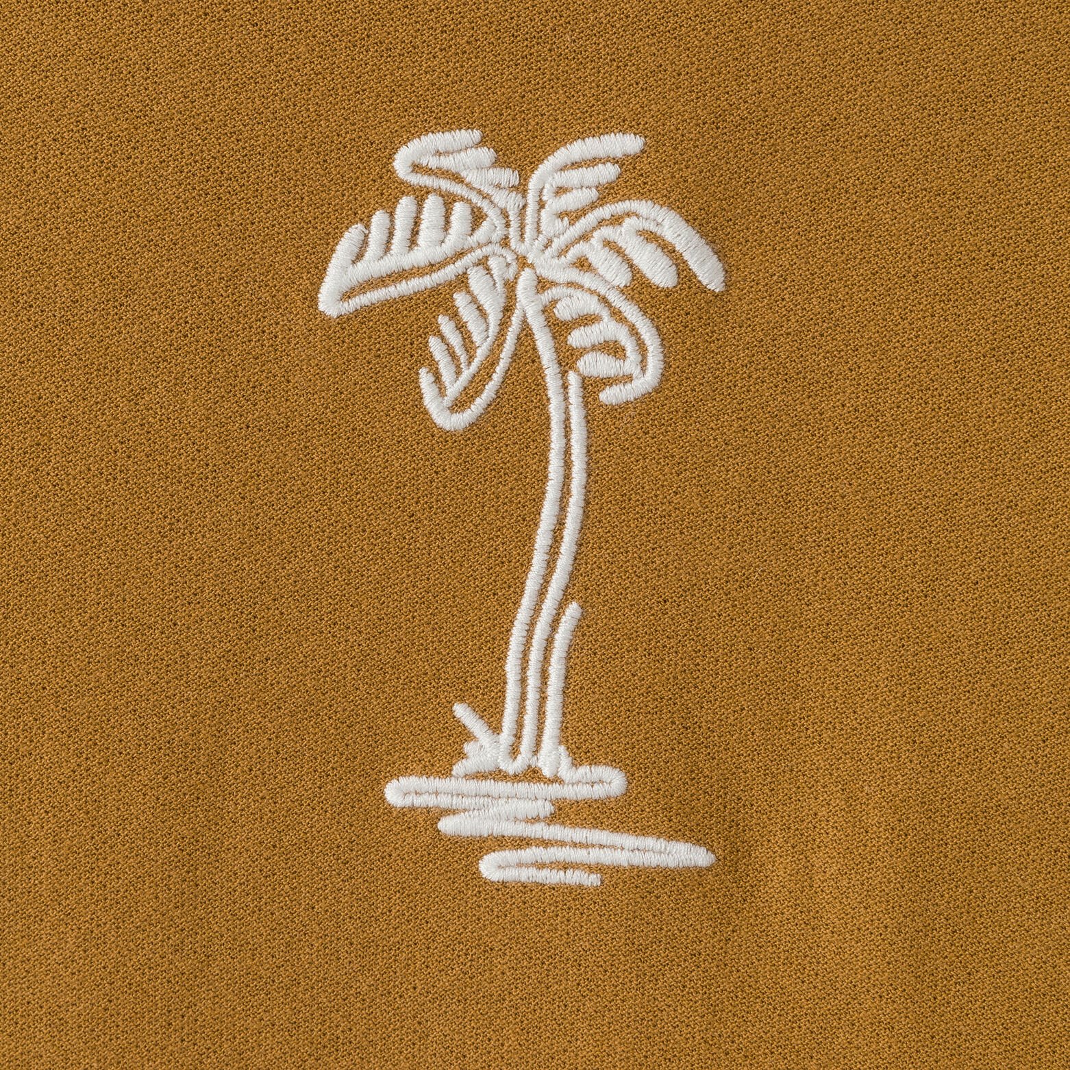 Tee shirt mati&egrave;re fantaisie broderie palmier