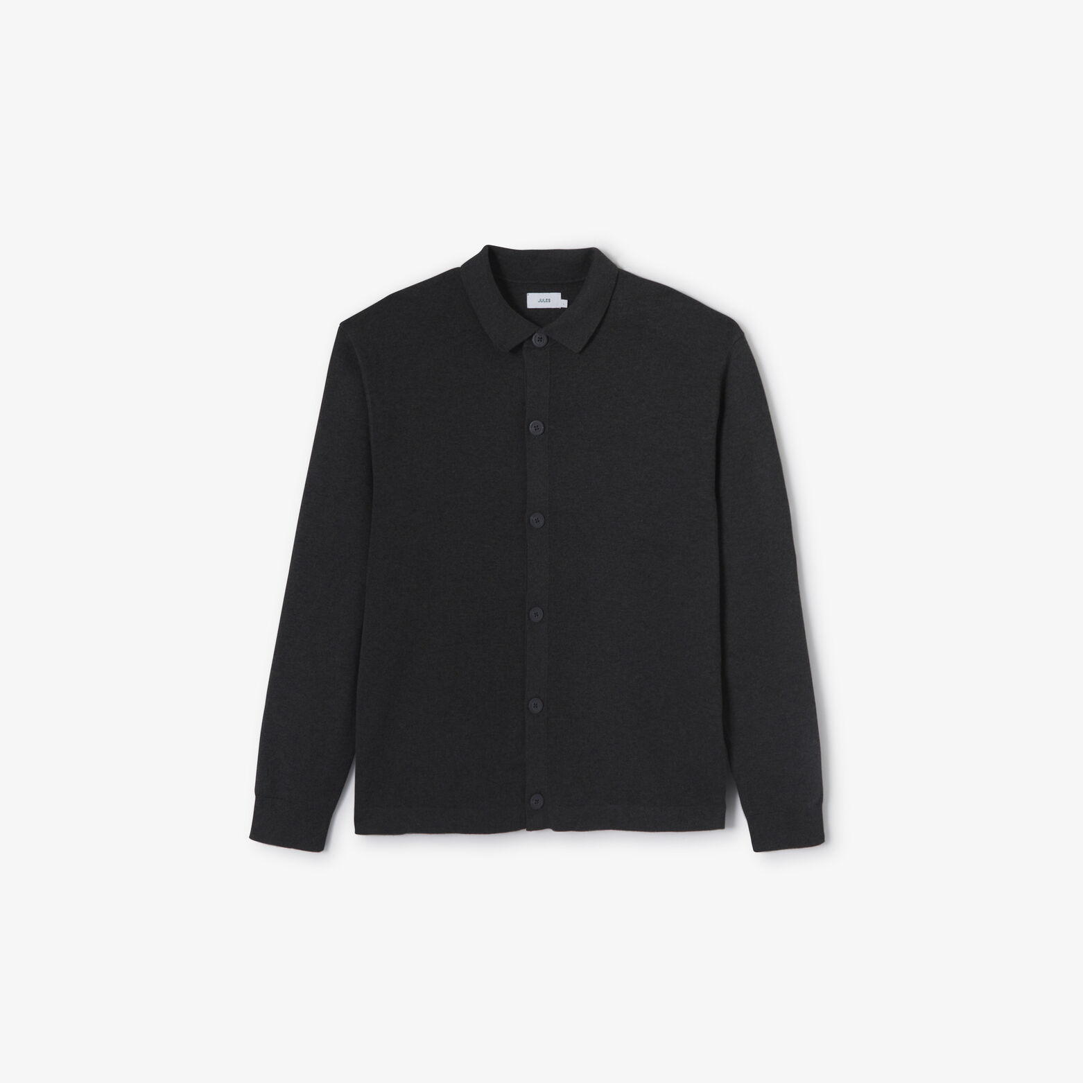 Gilet cardigan boutonn&eacute; col polo