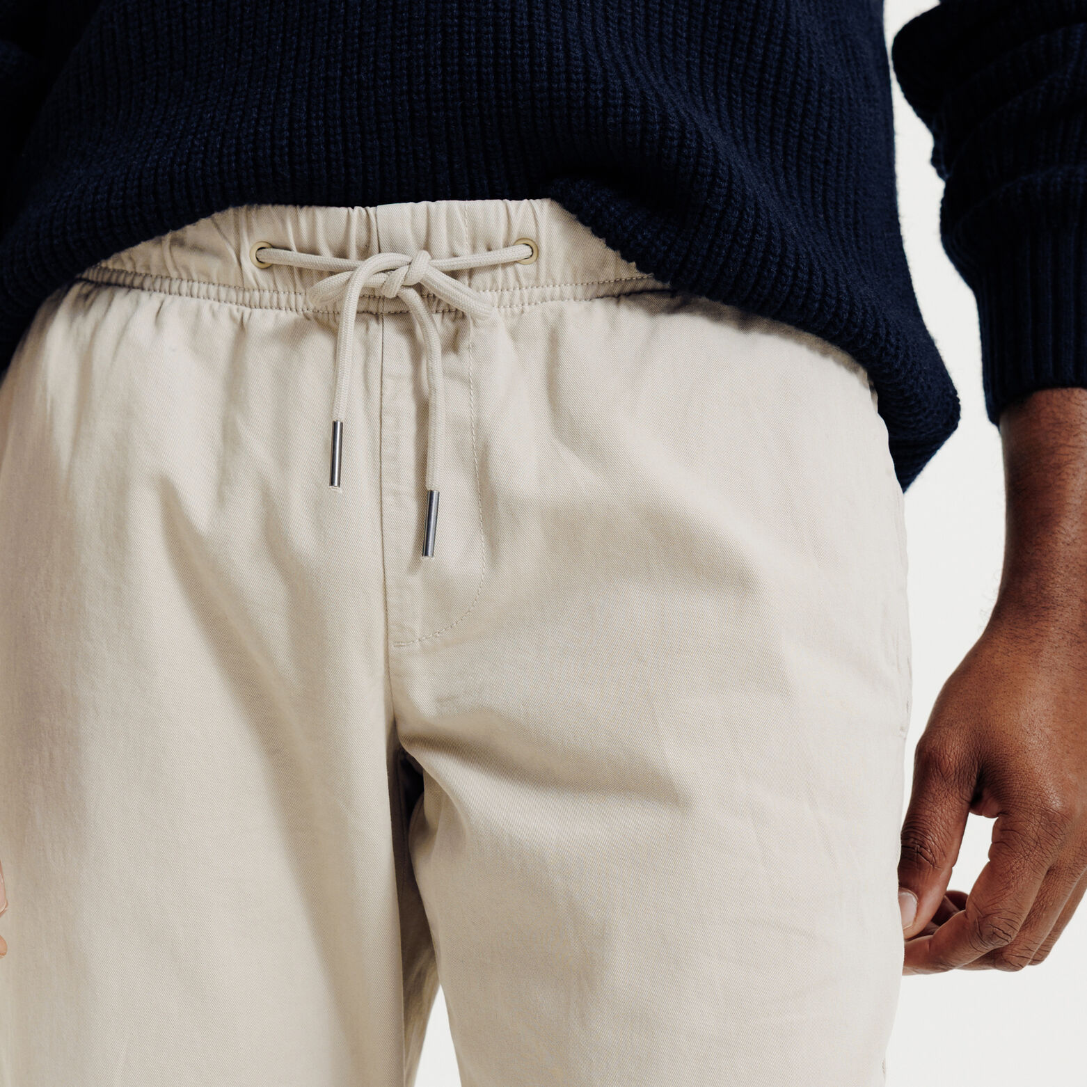 Pantalon straight taille &eacute;lastiqu&eacute;e